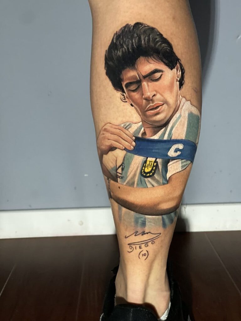 Diego Maradona tatuaż